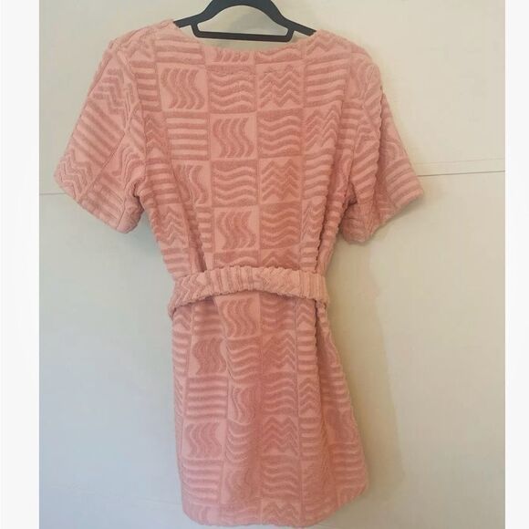 Lucy Folk Terry Mauve Mini Dress with belt - Picture 6 of 11